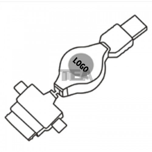 三頭手機USB線