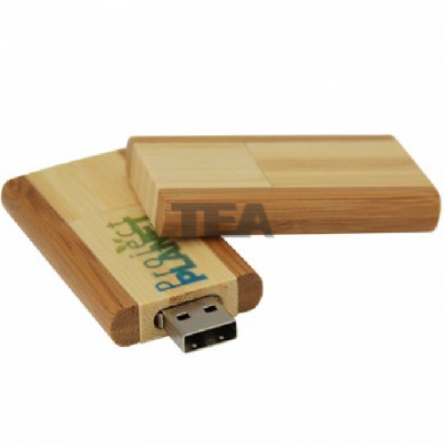 竹製迴轉型USB