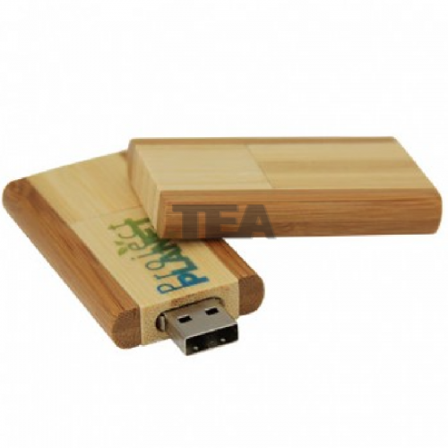 竹製迴轉型USB