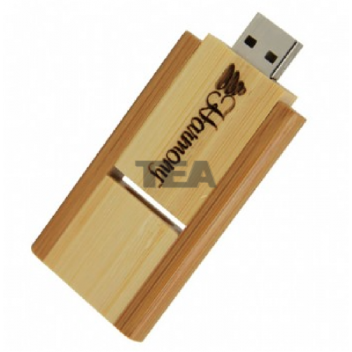 竹製迴轉型USB
