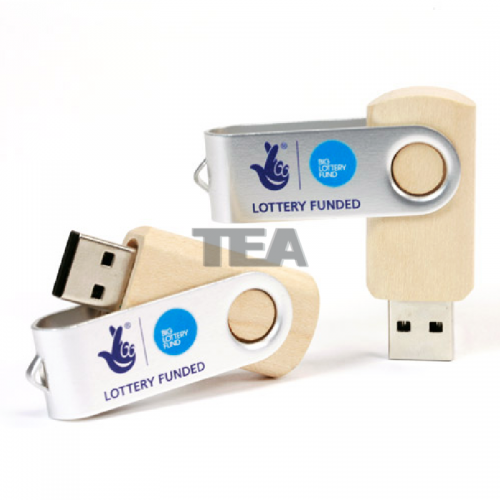 金屬扣木製USB