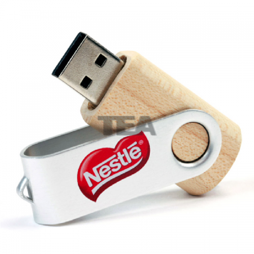 金屬扣木製USB