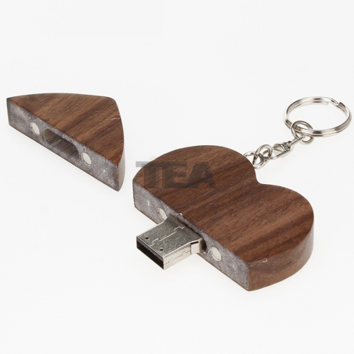 木製心形USB