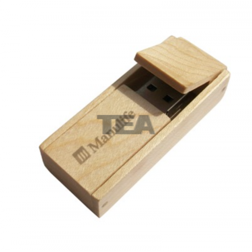 木製長形摺合型USB