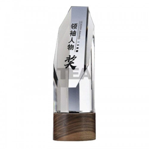 斜面多邊柱形水晶座