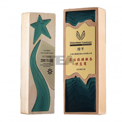 流水星形木座