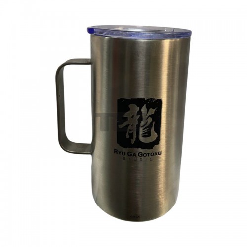 水貼紙有柄不鏽鋼啤酒杯